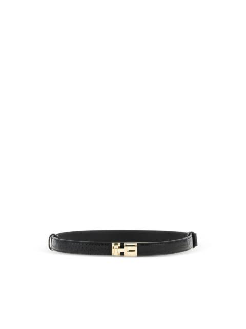 TOM FORD croc-print metal buckle belt