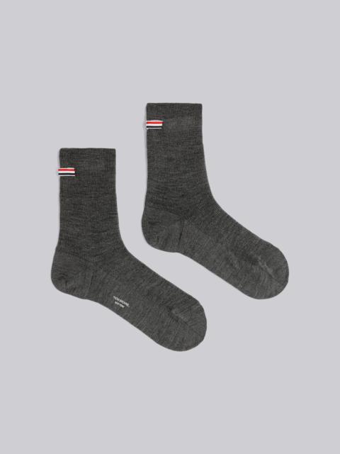 Thom Browne Washable Wool Rib Stitch Bow Crew Sock
