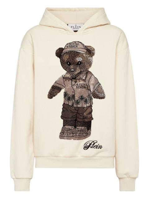 PHILIPP PLEIN Teddy Beach crystal hoodie
