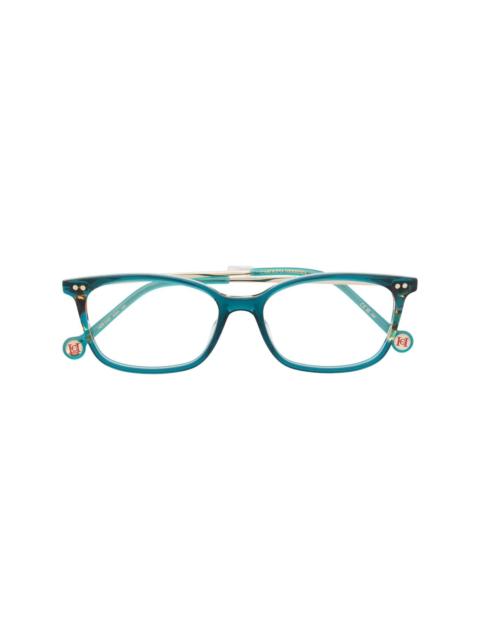 CAROLINA HERRERA rectangle-frame tortoiseshell-detail glasses
