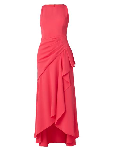 Shoshanna Women's Verena Crepe A-Line Maxi Dress - Coral