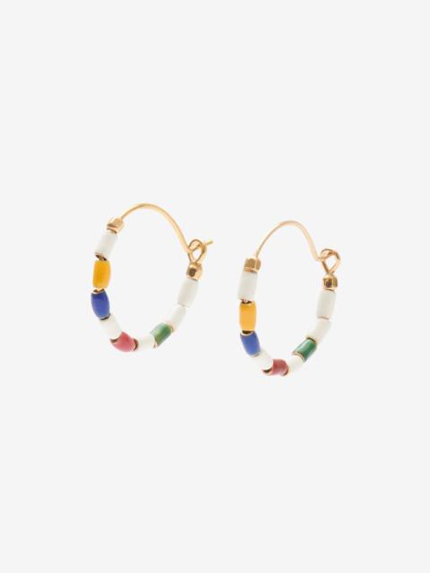 Isabel Marant COLOR STRIPE HOOP EARRINGS