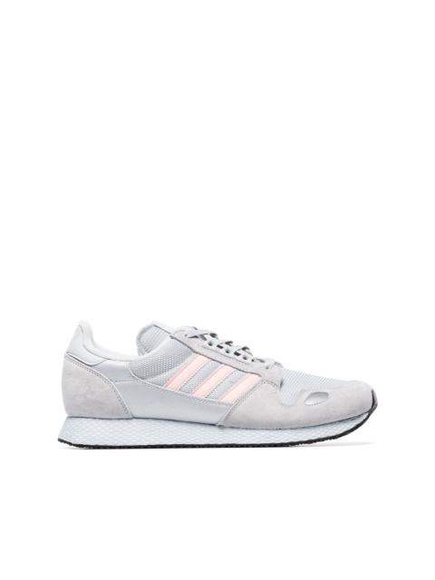 adidas grey and pink ZX 452 SPZL suede sneakers