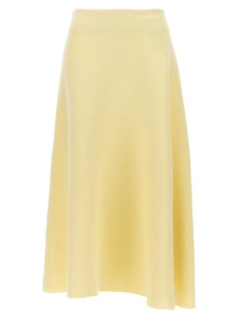 Jil Sander Wool Skirt Skirts Yellow