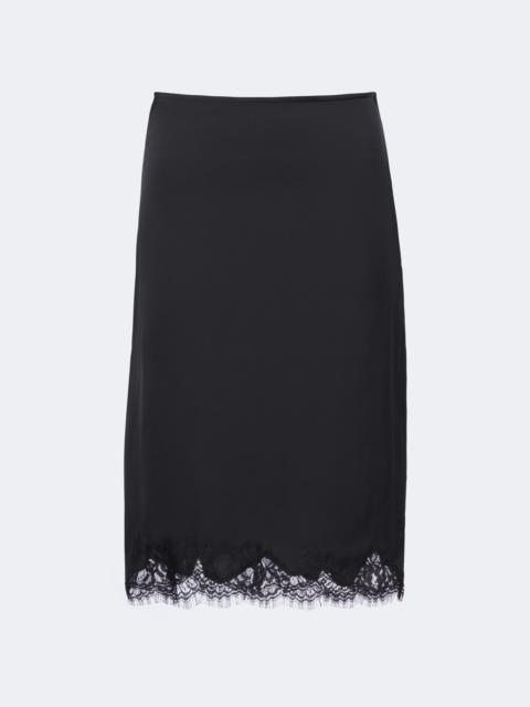 FAITHFULL Marisol lace-trimmed satin slip skirt