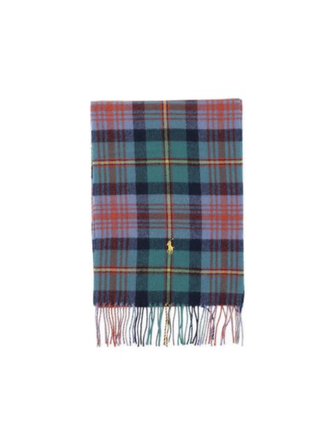 Polo Ralph Lauren tartan fringe wool scarf