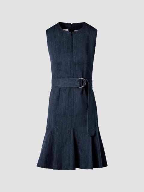 AKRIS Women's Belted Denim Mini Dress - Blue Denim