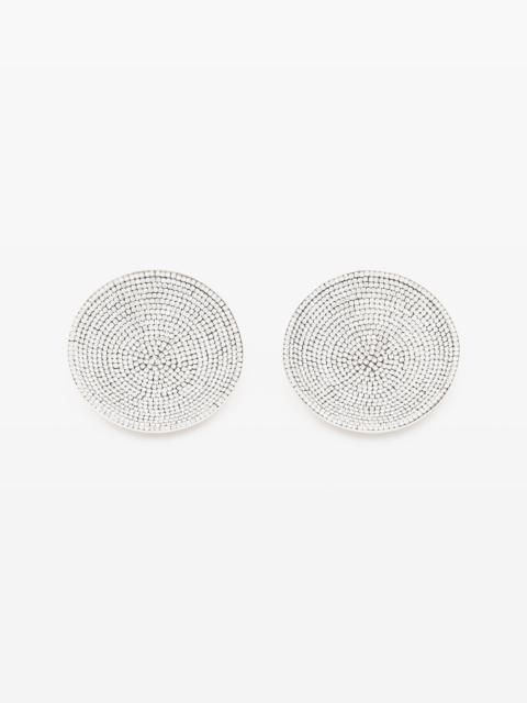 Alexander Wang PAVE DISK EARRING IN METAL