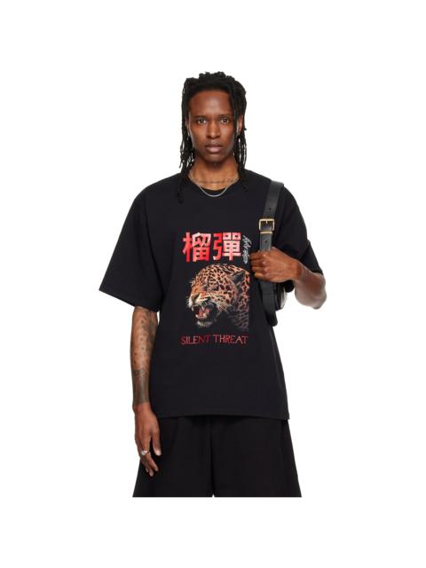LU'U DAN Black Leopard Graphic T-shirt