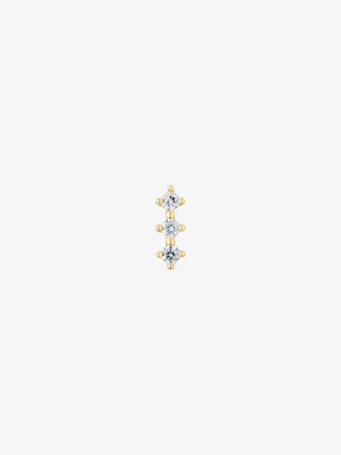 TOUS 18K solid gold strip Ear piercing with diamonds Les Classiques