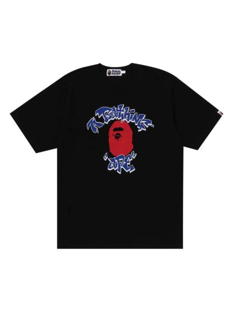 BAPE Graffiti College Tee 'Black'