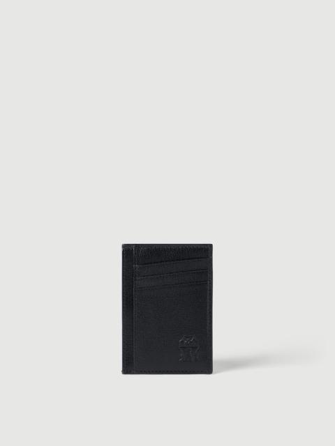 Brunello Cucinelli Brushed leather card holder