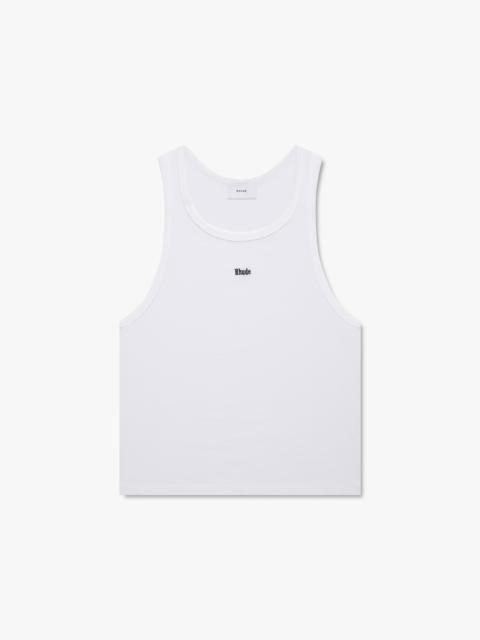 Rhude LOGO RIBBED TANK TOP
