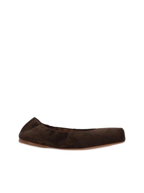 Alaïa square-toe elasticated ballet flats