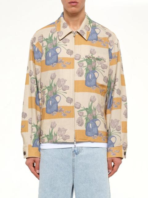 vowels Zip Up Jacket in Tulip