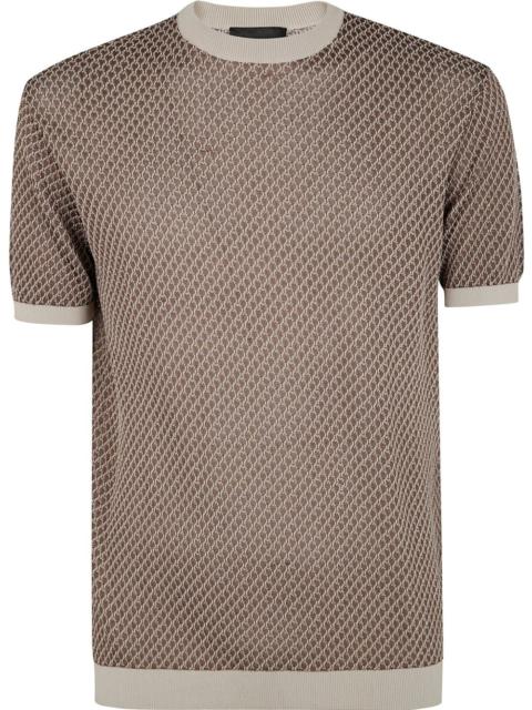 EMPORIO ARMANI woven-knit T-shirt