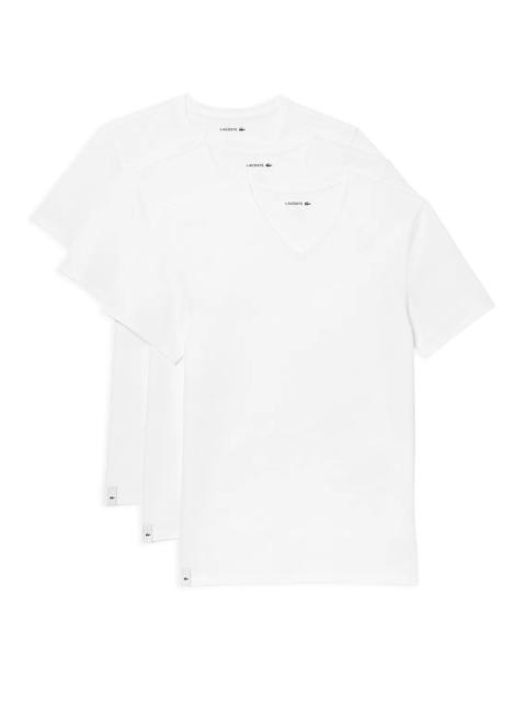 LACOSTE Cotton V Neck Tees, Pack of 3