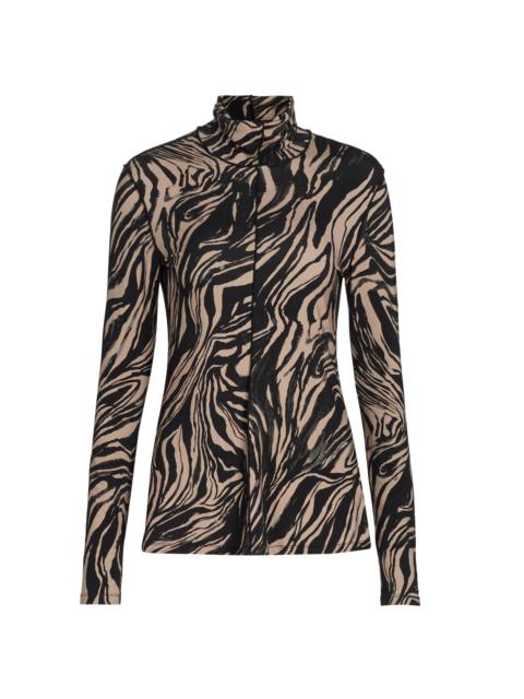 Proenza Schouler Women's Audrey Marble Jersey Top - Fawn Multi