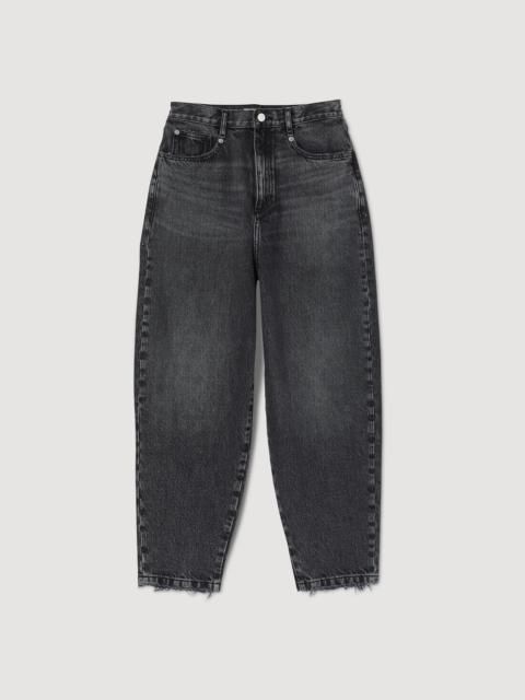 Sandro OVERSIZED FRAYED JEANS