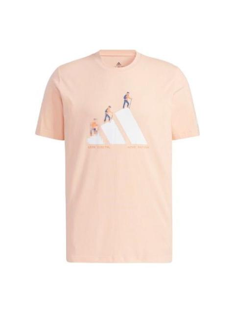 adidas adidas Unisex Printing Round-neck Pink GN7323