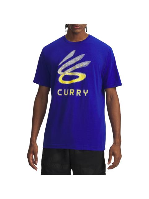 Under Armour Curry Logo Trend T-Shirt "Royal / White / Taxi" 1387111 400