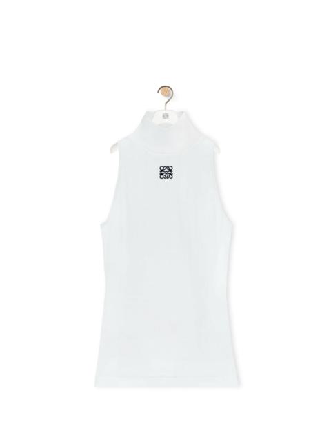 Loewe High neck top in cotton blend