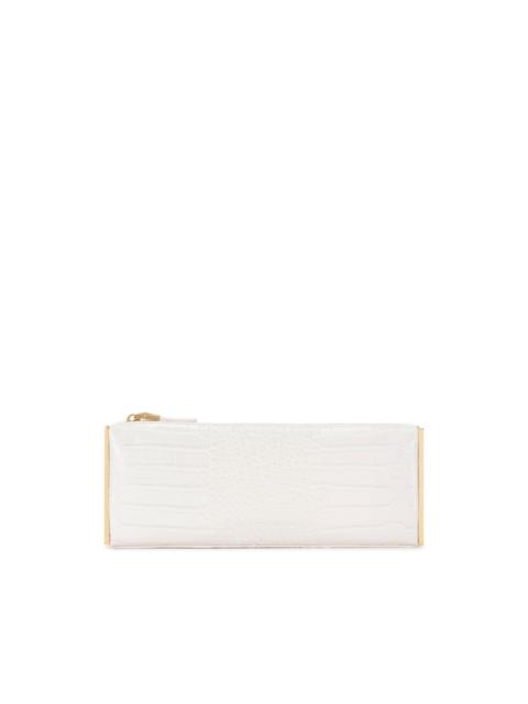 ELISABETTA FRANCHI crocodile-effect zip clutch