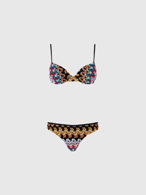 Missoni Balconette bikini in lamé viscose lace