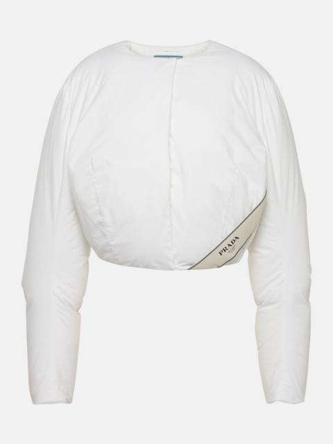 Prada Cropped cotton down jacket