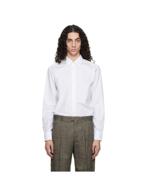 BOSS White Regular-Fit Cotton Poplin Shirt