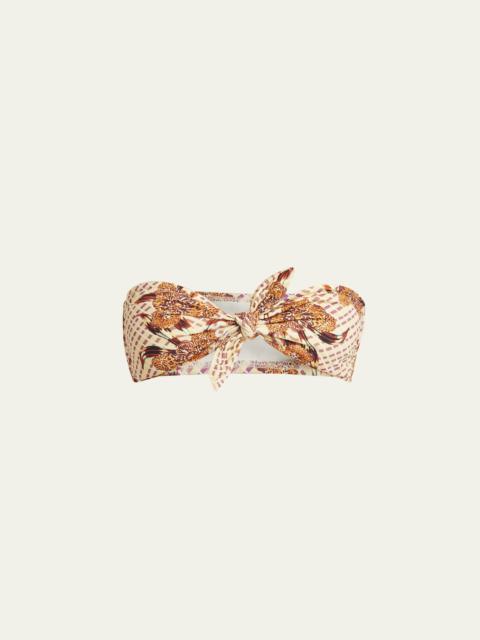 Cactus Flower Palma Bandeau Bikini Top