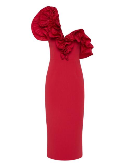 REBECCA VALLANCE Zarya ruffle-detail midi dress