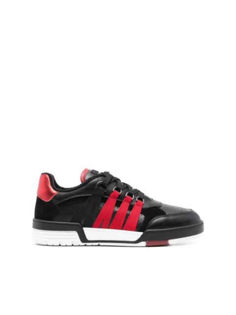 Moschino panelled leather sneakers