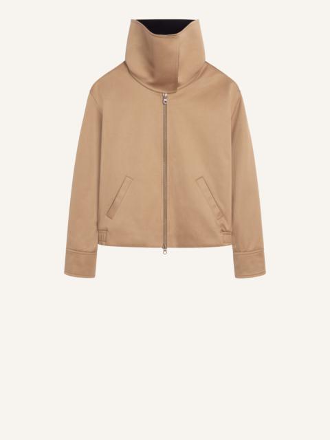 courrèges HIGH COLLAR COTTON CANVAS BLOUSON