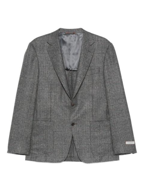 Canali check wool blazer