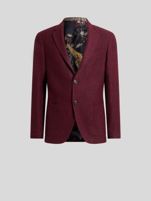 Etro SINGLE-BREASTED JACKET IN MÉLANGE-EFFECT WOOL-BLEND FABRIC
