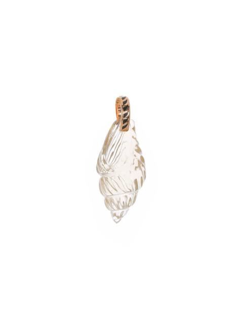 DEZSO Vexillum Lemon Quartz Shell Pendant