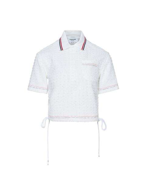 Thom Browne Drawstring Hem Polo Top