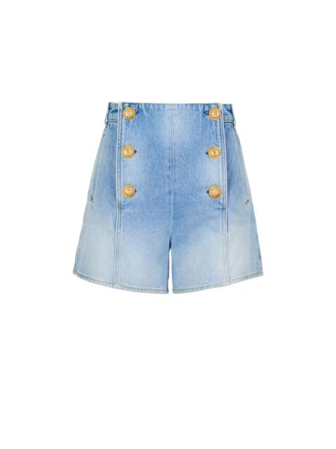 Denim shorts with buttons