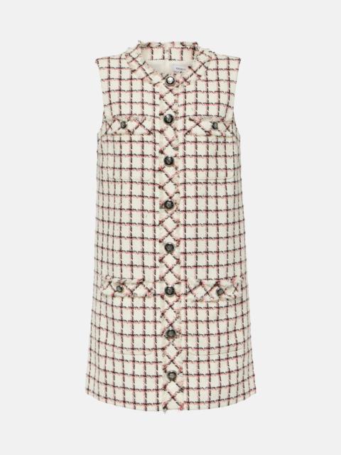VERONICA BEARD Laurel sleeveless tweed shirtdress