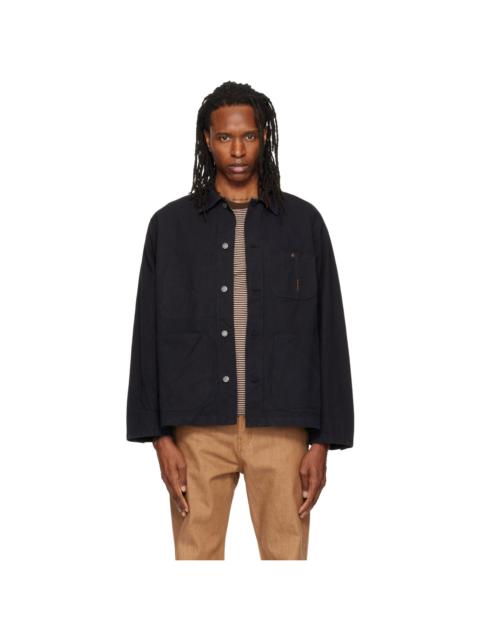 Nudie Jeans Black Howie Duck Canvas Chore Jacket