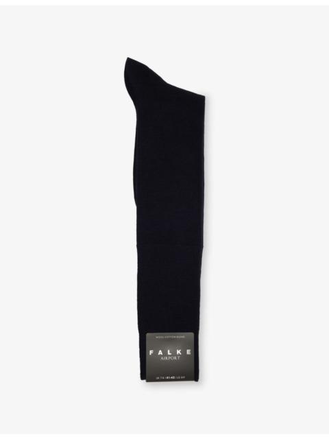 FALKE Aiport Knee-Length Stretch Wool-Blend Socks