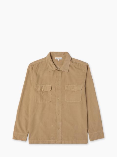 Merz b. Schwanen MERZ B. SCHWANEN SHIRT06LC LIGHT COTTON CORDUROY SHIRT DUSTED KHAKI