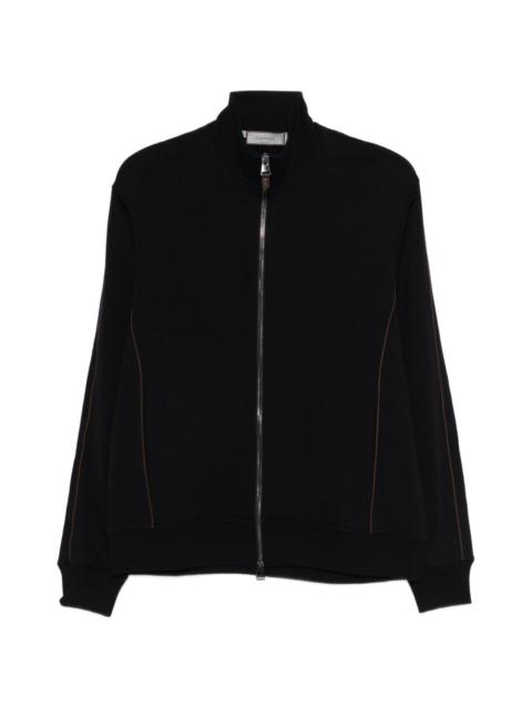 Canali zip trim sweater