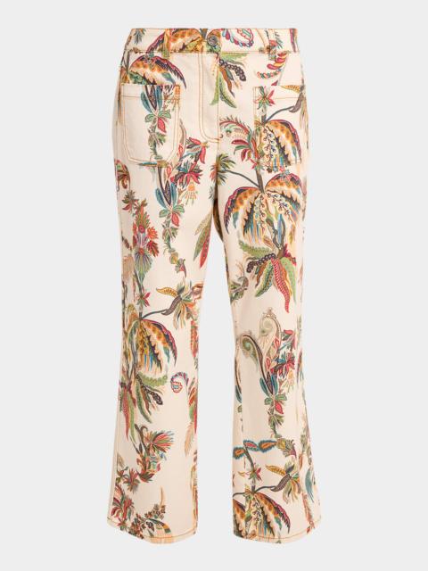 Etro Tropical Paisley Denim Jeans