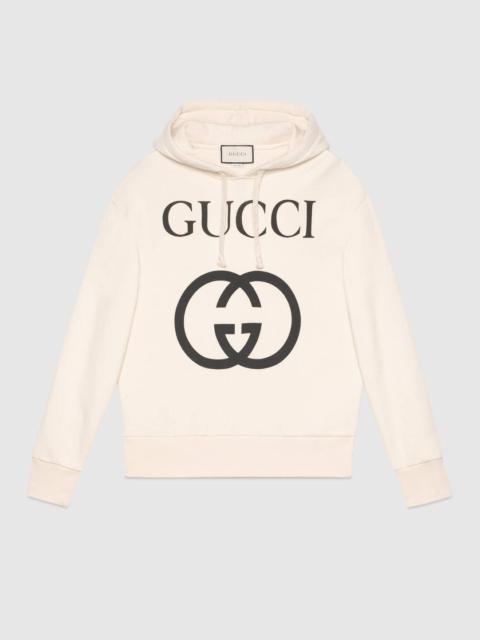 GUCCI＊GG FLOCKED PRINT COTTON SWEATSHIRT パーカー＊送料込 GUCCI＊GG FLOCKED PRINT COTTON SWEATSHIRT パーカー＊送料込