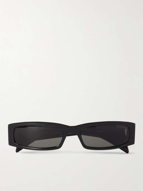 Rectangular-Frame Acetate Sunglasses