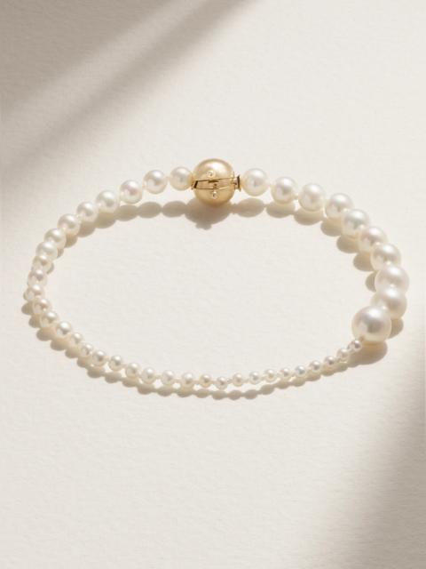 SOPHIE BILLE BRAHE Petite Peggy 14-karat Gold Pearl Bracelet
