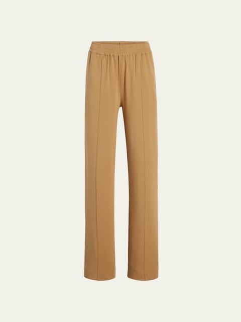 Another Tomorrow Luxe Seamed Wide-Leg Lounge Pants
