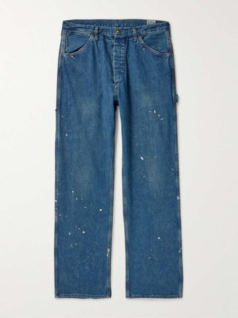 orSlow Paint-Splattered Straight-Leg Selvedge Jeans